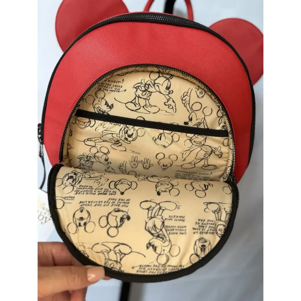 Disney Baby x Freshly Picked Mickey Anaheim Backpack Diaper Bag in Rogue Red